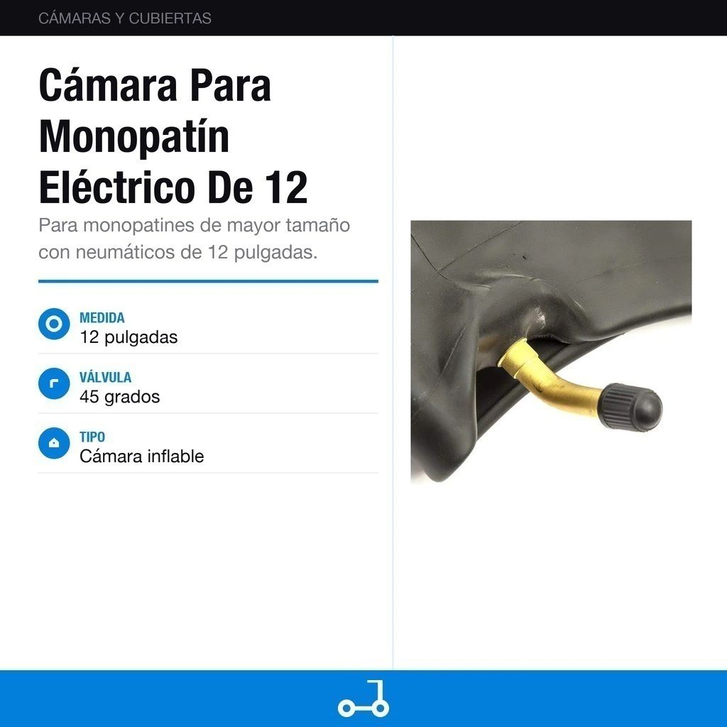 Cámara Para Monopatín Eléctrico De 12 Pulgadas