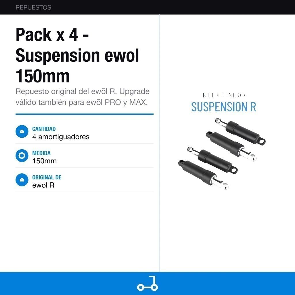 Pack x 4 - Suspension ewol 150mm
